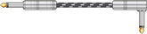 Citronic Braid Guitar Lead R/A Blk/Wht 3m